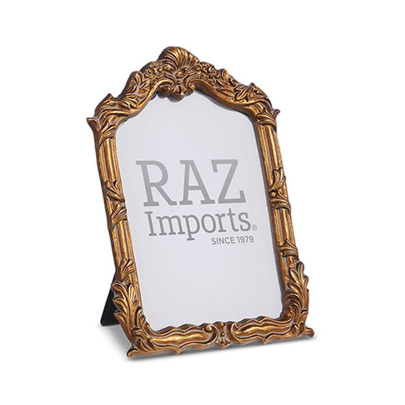 Raz Imports 2024 European Style 7" Baroque Antique Gold Picture Frame