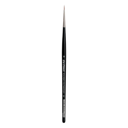 Gregory Daniels Fine Arts da Vinci Watercolor Series 36 Paint Brush, Round Russian Red Sable with Black Handle, Size 0