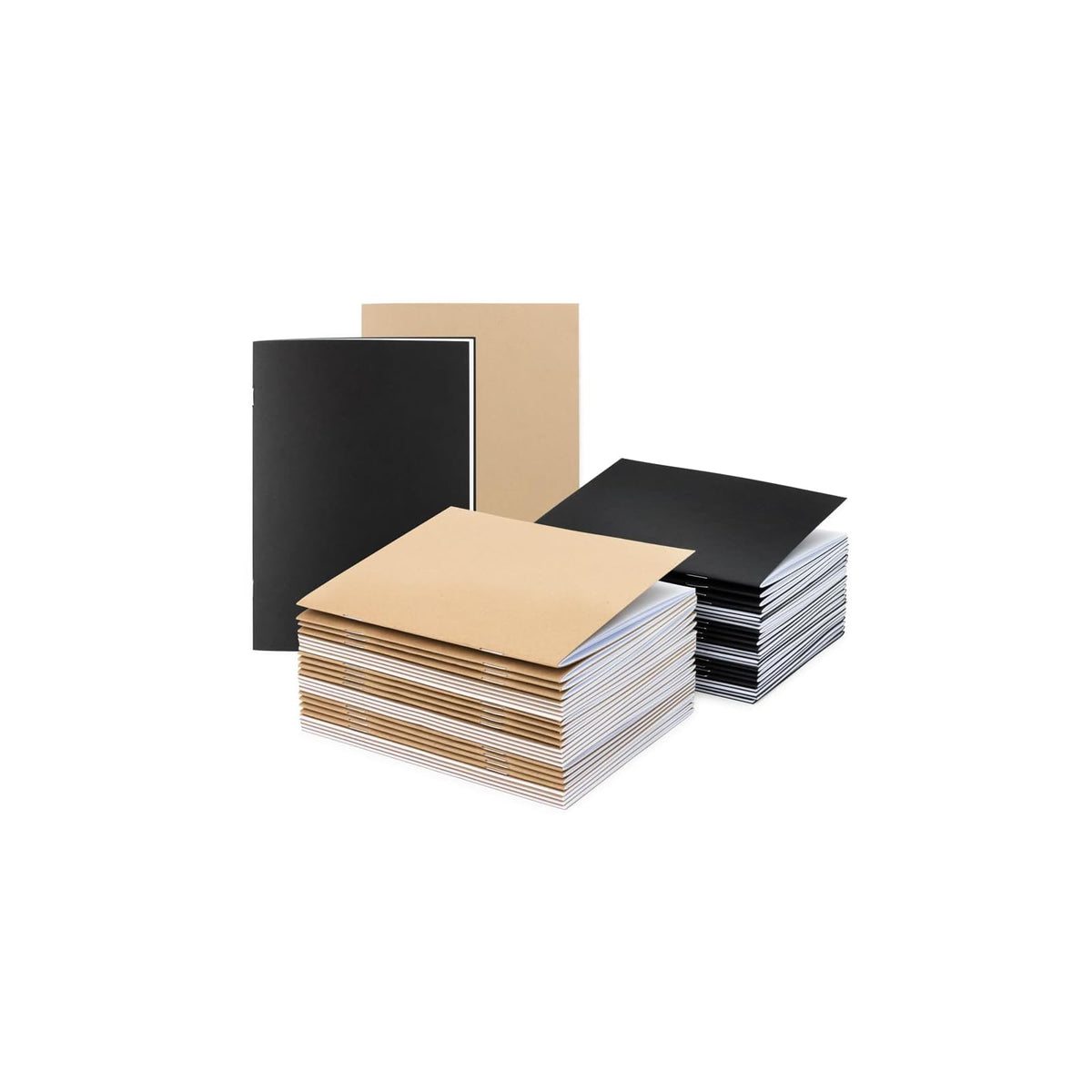 Hygloss Blank Book, 4.25 x 5.5-Inch, Kraft & Black Combo