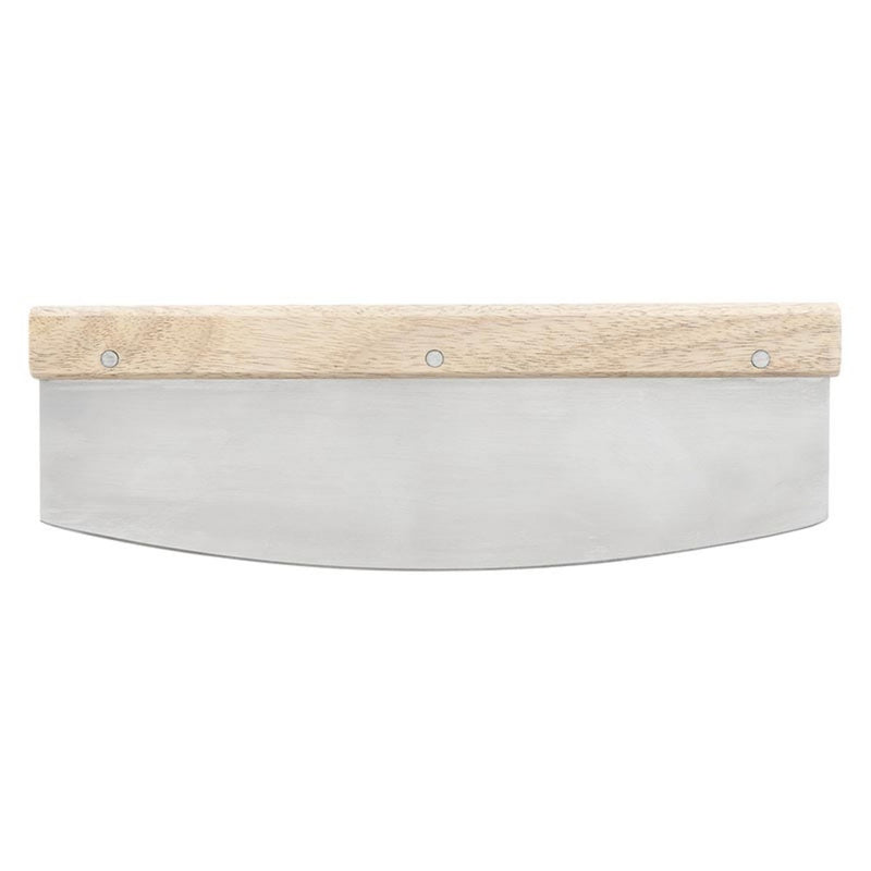 Santa Barbara Design Studio Pizza Rocker Stainless Steel and Oak Cutter, 13" x 4", Pizza My Heart