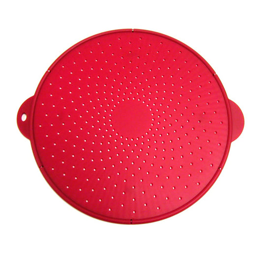Norpro 12.5 Inch Silicone Splatter Screen, 12-1/2-Inch, Red