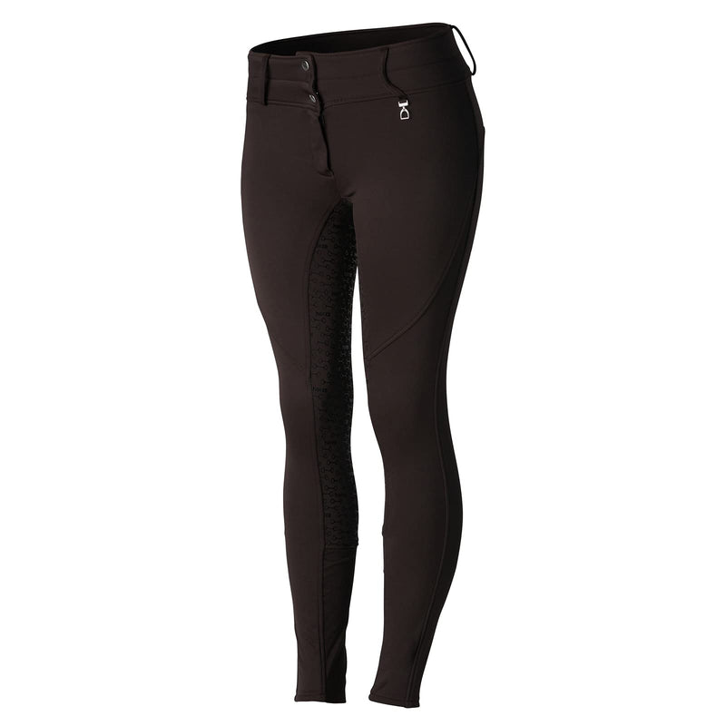 HORZE Rhea Kids Full Seat Thermo Breeches with Back Pockets - After Dark Brown - JR XS