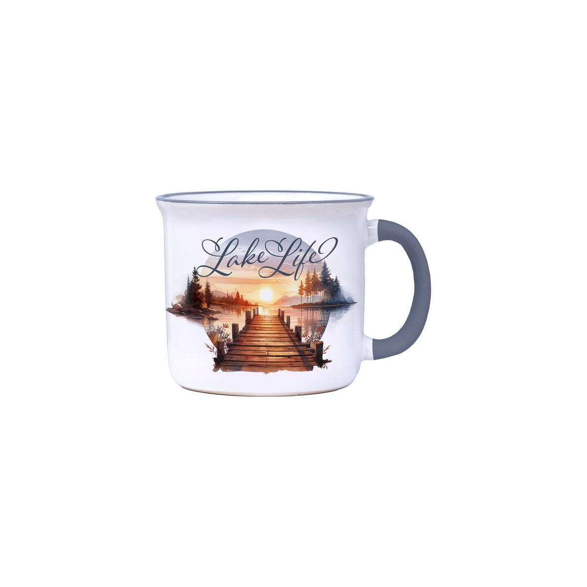 Spoontiques Drinking Cup, 14 Ounces, Lake Life