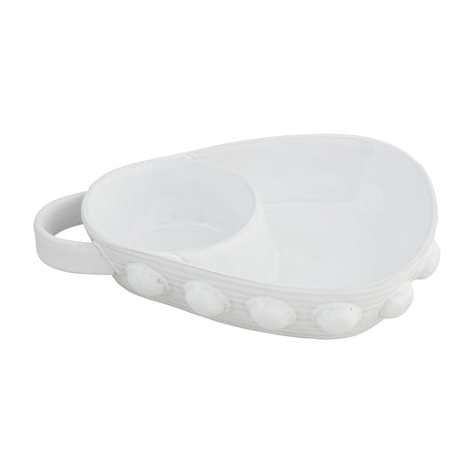 Mud Pie Dishware Bowl, 7" x 9 3/4", White