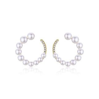 TIMELESS. PEARL Earring, 1"*1", White