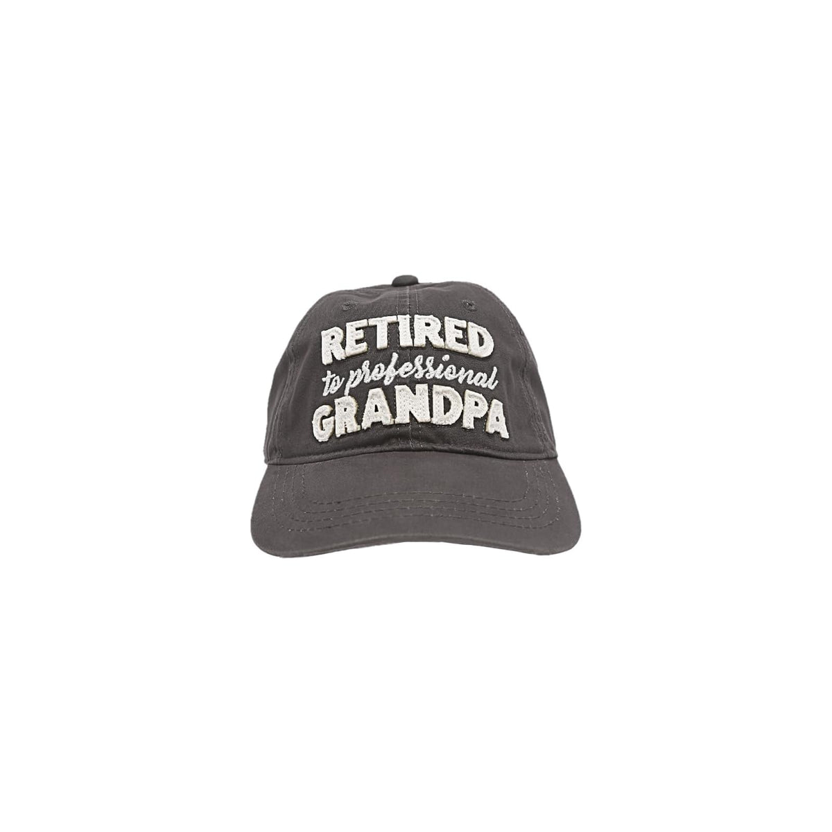 Pavilion Gift Company Hat, Gray & White, Retired to Professional Grandpa - Baseb