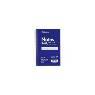 Rediform Blueline Steno Pad/Note Pad, Spiral Binding with Flexible Blue Cover, 9 x 6 x 0.813 Inches, 360 Pages (AT35B)