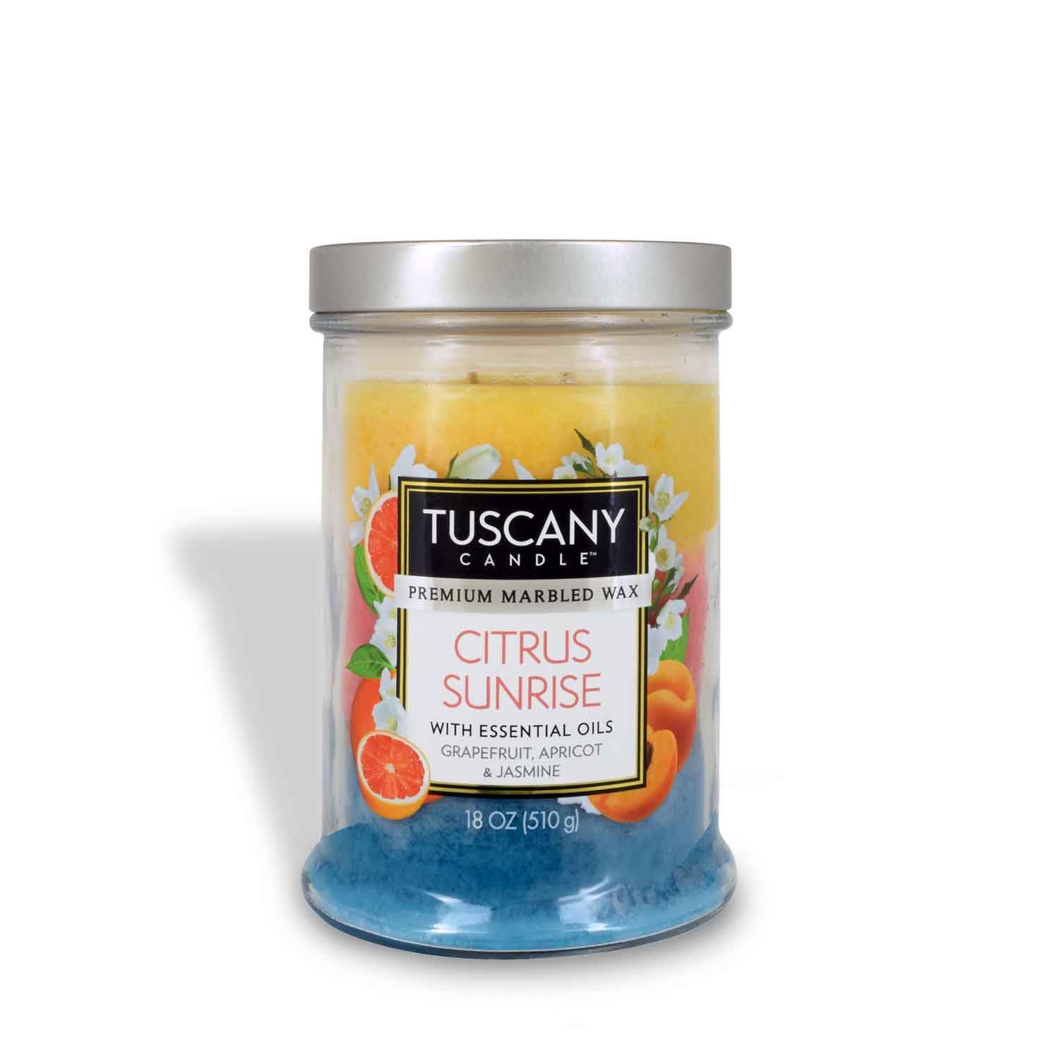Empire Candle Tuscany Candle Citrus Sunrise Premium Marbled Wax