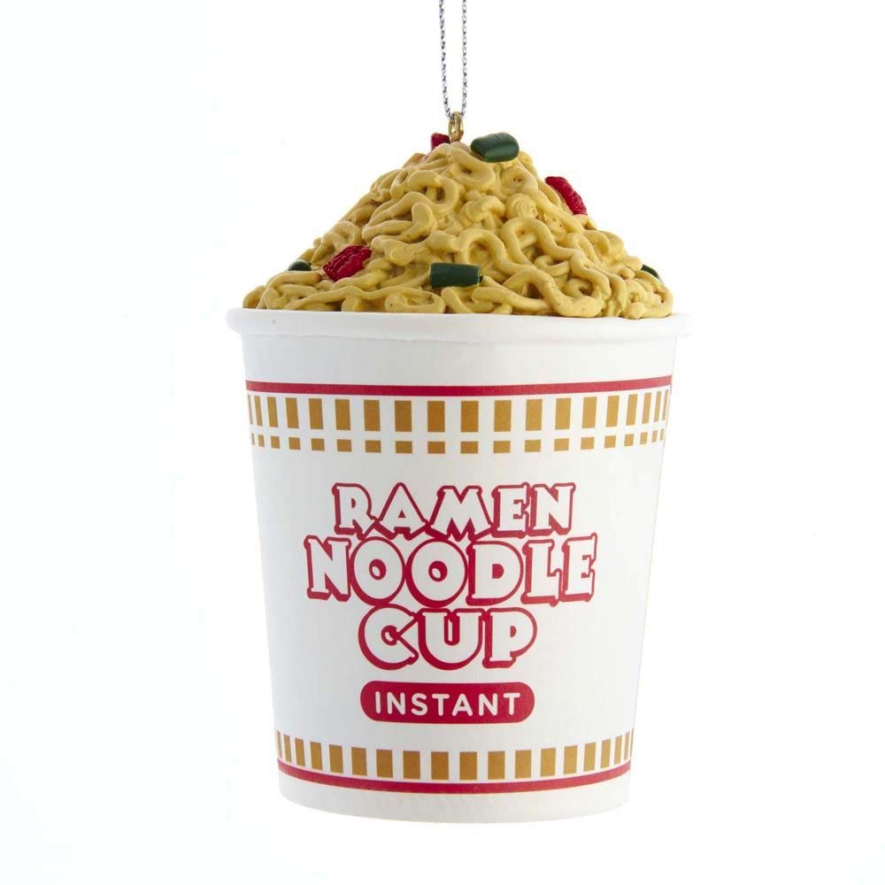 Kurt Adler D3730 Ramen Noodle Cup Hanging Ornament, 4-inch High, Paper and Resin