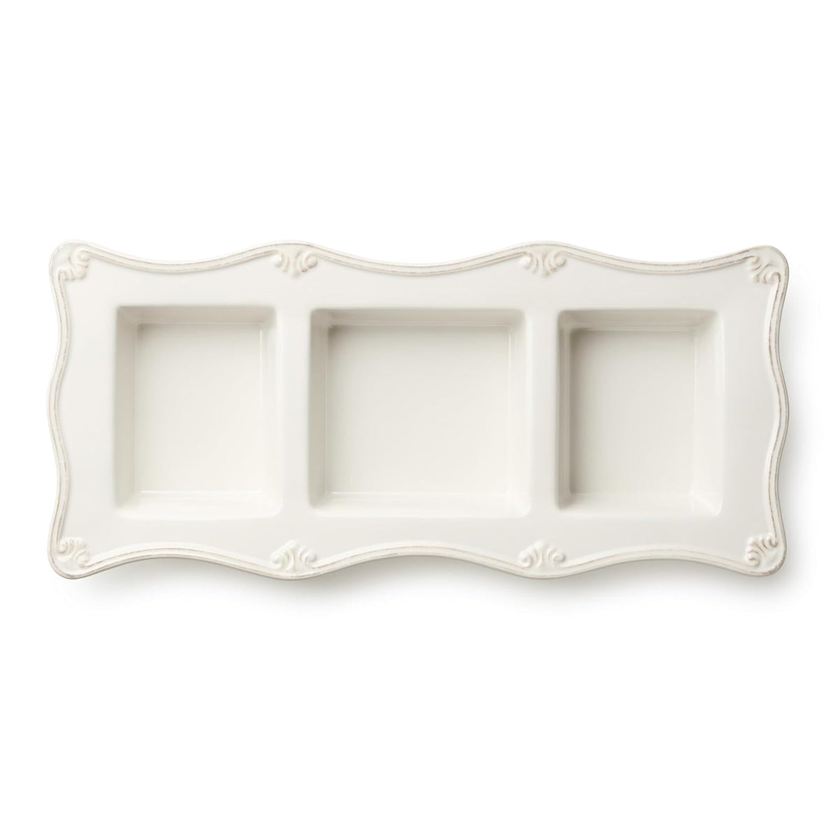 Certified International Tray, 15 inches x 7 inches, Cream