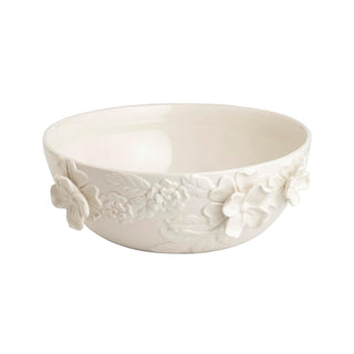 Mud Pie Dishware Bowl, 4 1/2" x 10" dia, White