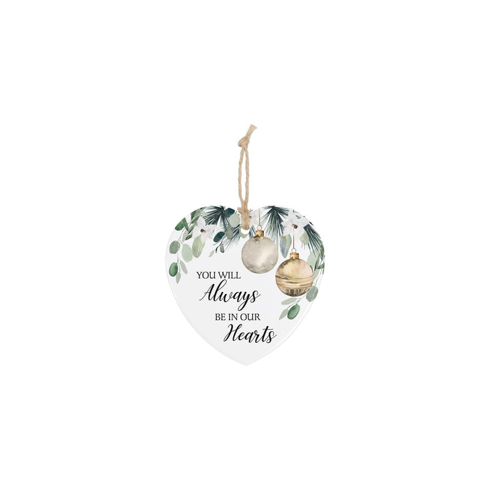 Carson Hanging Ornament, 4" H, White/Green/Red