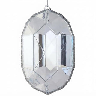 Regency International Hanging Ornament, 6.5 inches, Clear (Silver)