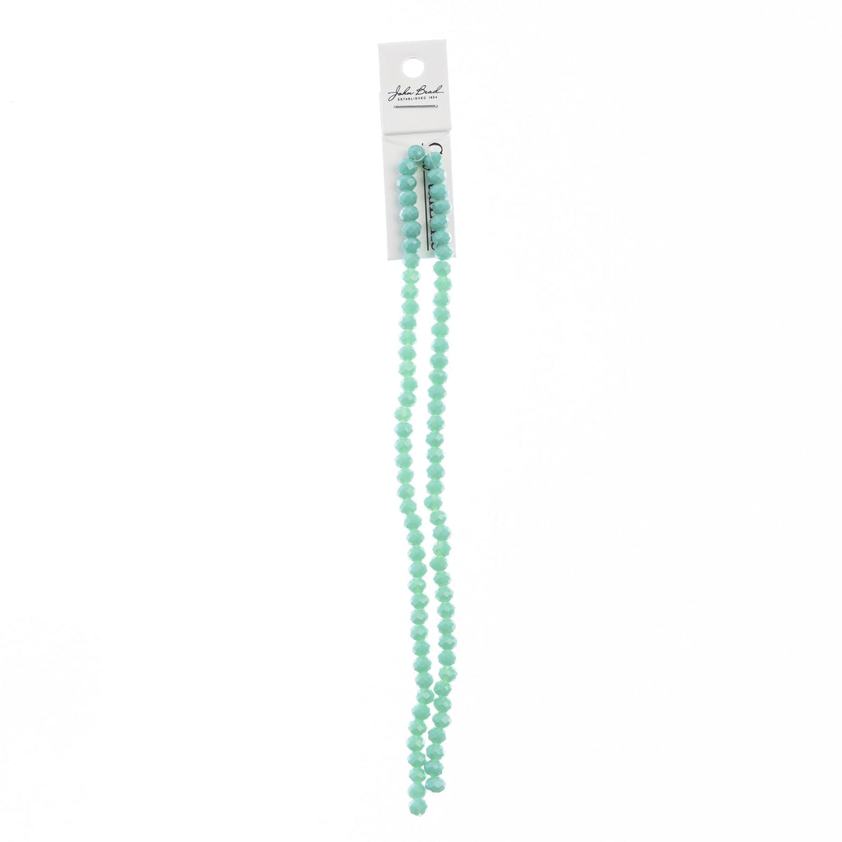John Bead Craft Bead, 4mm x6mm, Opaque Turquoise Green