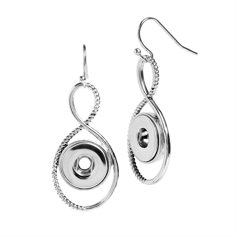 Ginger Snaps Petites Eternity Earring, 1.5-inch Height, Silver, Rhodium Plated, Women, Jewelry and Accessories