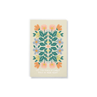 DENIK Faithful Floral Classic Layflat Notebook, 8.25-inch Length, Office and School Supplies