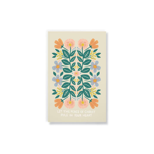 DENIK Faithful Floral Classic Layflat Notebook, 8.25-inch Length, Office and School Supplies