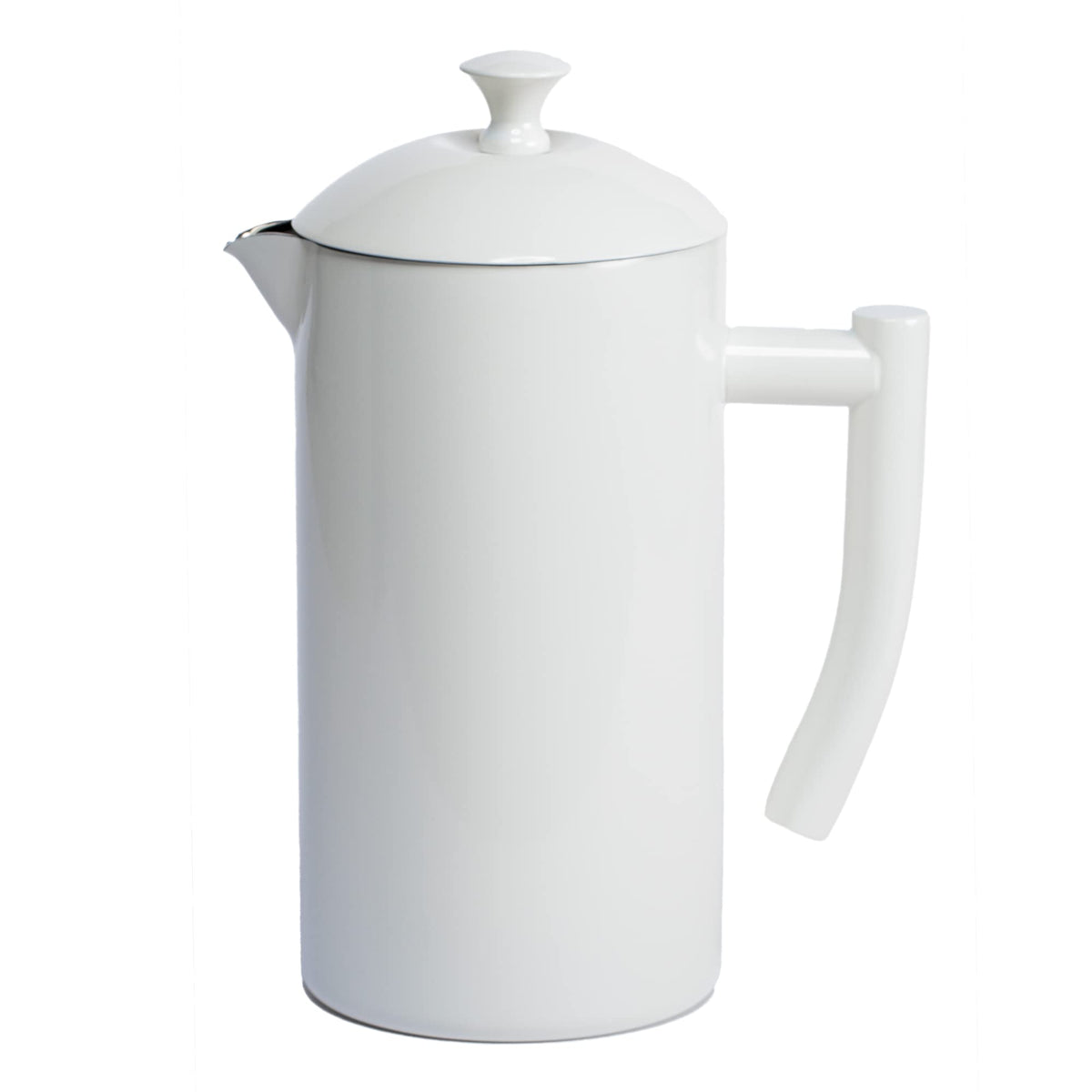 Frieling Double-Walled Stainless Steel French Press Coffee Maker, Snow White, 34 fl oz.
