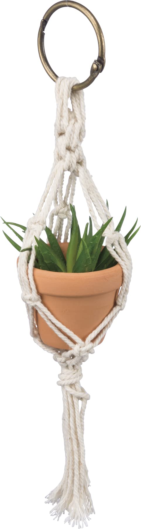 Bohemian Mini Macrame Plant Hanger 12" | Boho Decor | Car Mirror Accessory | Small Space
