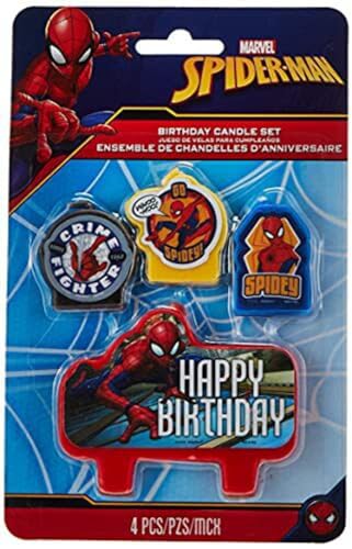 Amscan Spider-Man"Webbed Wonder" Birthday Candle, 4 1/2", 1 Ct, Red