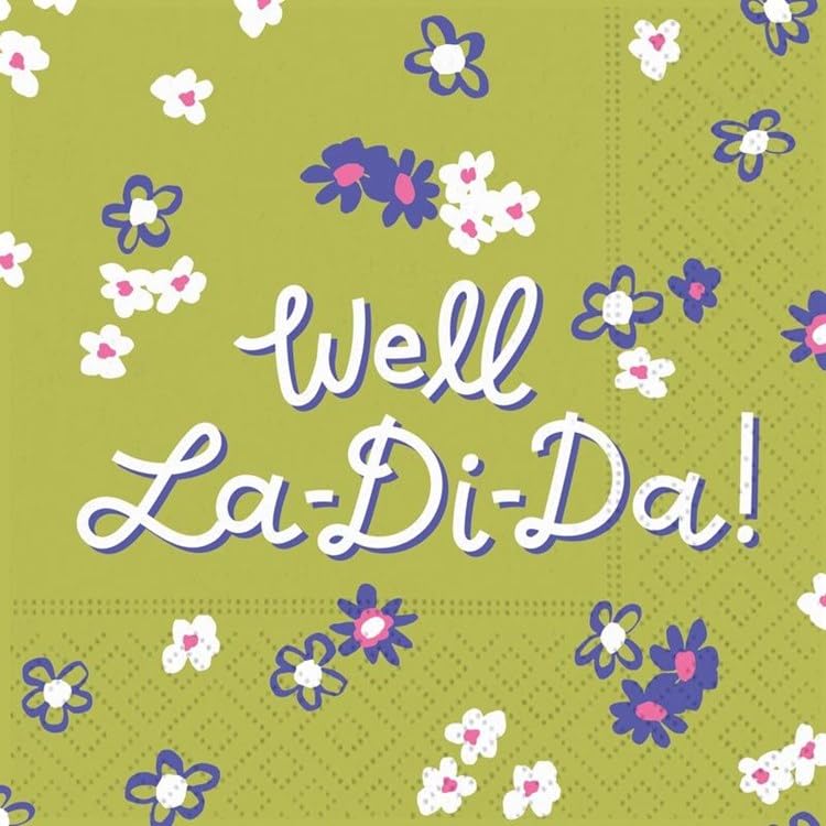 DESIGN DESIGN Well La-di-da! Beverage Napkin, Party Supplies