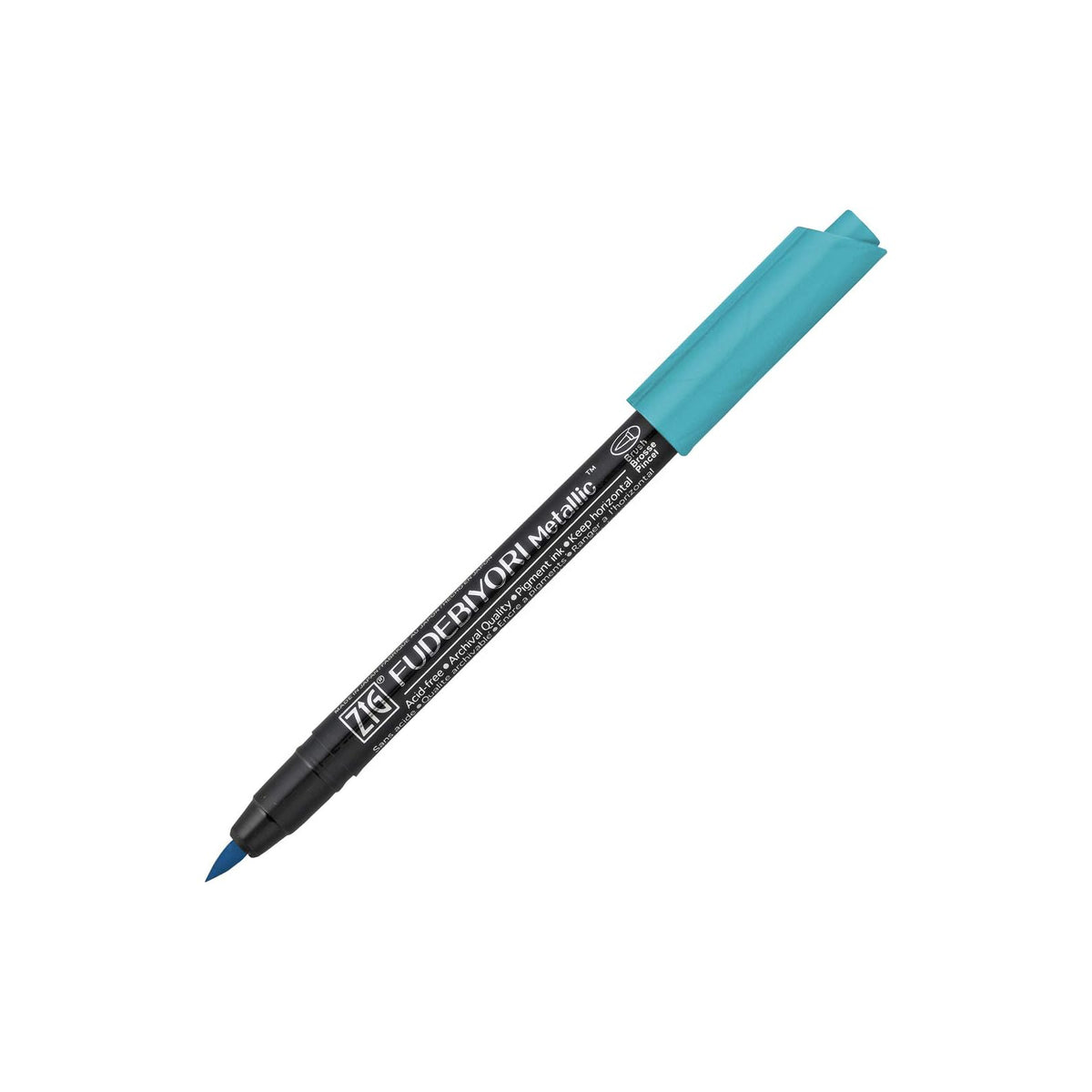 Kuretake Marking Pen, 1 Count (Pack of 1), Metallic Pen - Metallic Blue