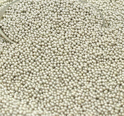 Meyer Imports Multicoloured Caviar Deco Beads for Nails – Micro Glass Pixie Beads Glitters – Ideal for Nail Art 3D Decorations 56 Grams (Silver)