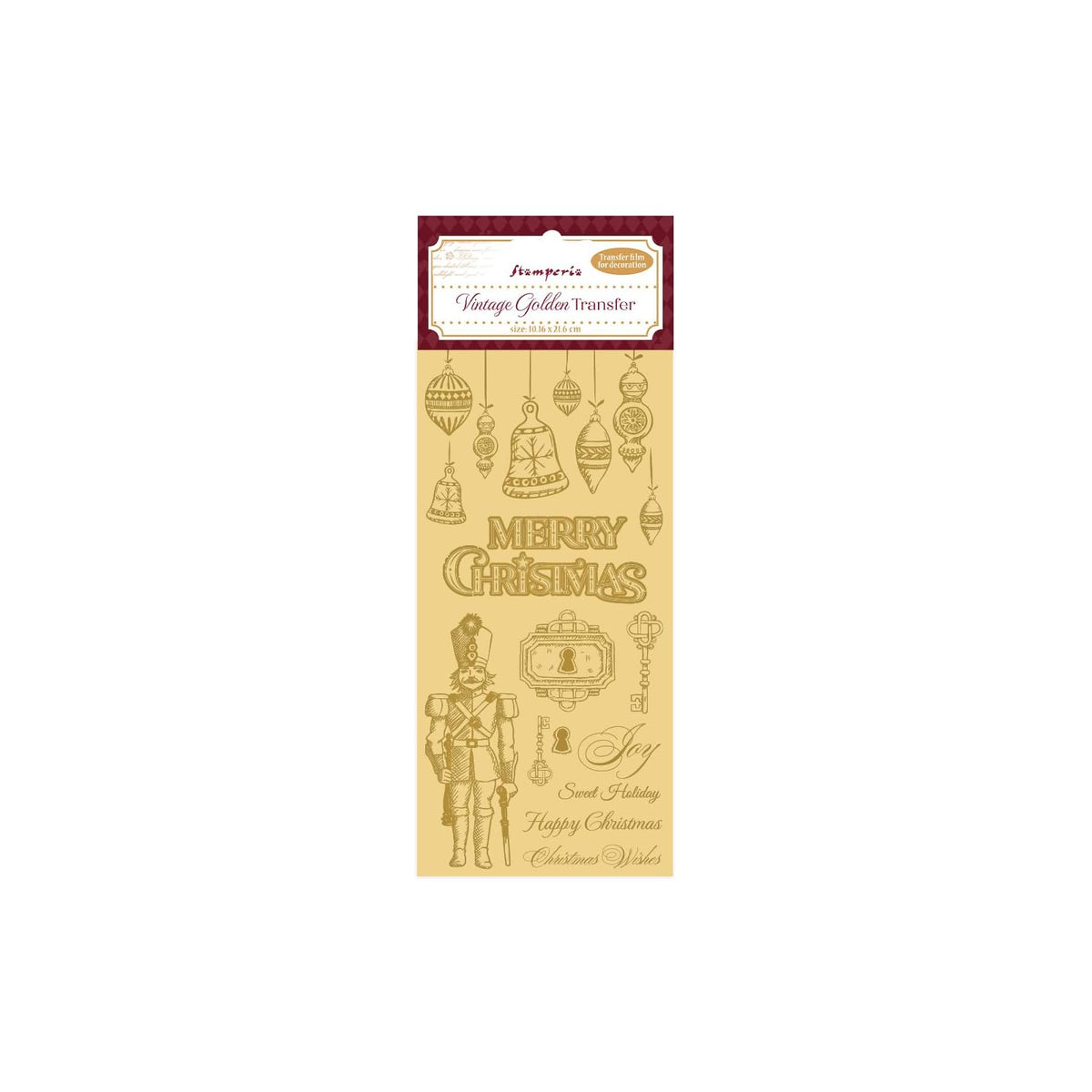 Stamperia Sticker Decal, 10cmX21cm, Golden