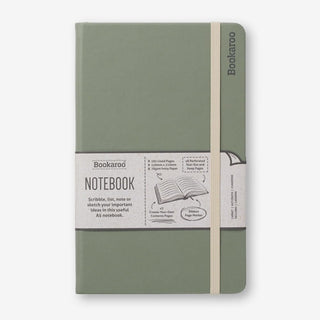 IF Bookaroo Notebook A5, Journal - Fern, Classic Ruled Notebook, Hard Cover with Soft PU, (A5) 21.5 x 13.5cm, 192 Pages