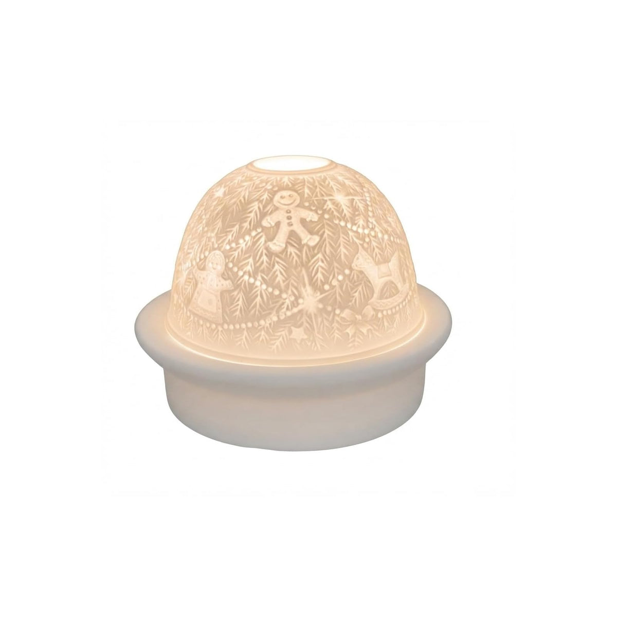 Luumii Light Domes Candle Holder, 4.75 x 3 inches, Porcelain