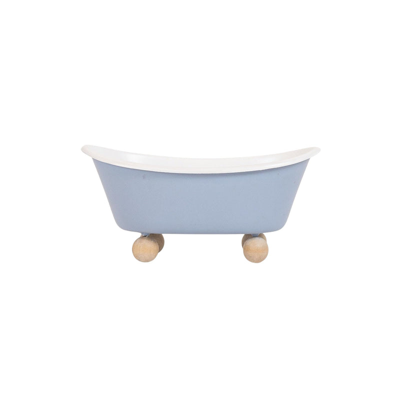 Foreside Home & Garden Footed Bathtub Mini Planter Blue Metal & Wood