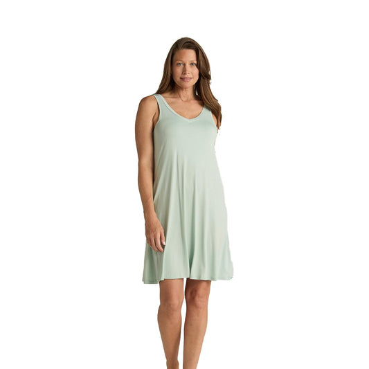 Faceplant Dreams Bamboo V-Neck Nightgown (Aqua Mist, Medium)