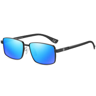 DUCO Sunglasses, Common, Black Frame Blue Lens
