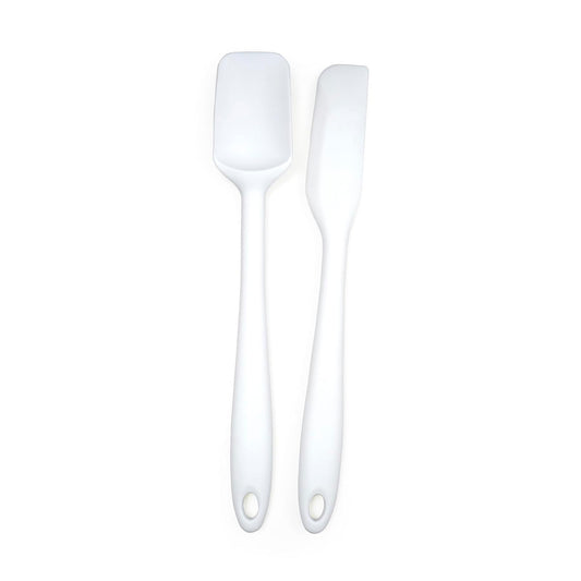RSVP International Ela's Favorite Spatula BPA-Free Silicone Scrape Batters, Flip Eggs, Ice Cakes, & More Dishwasher Safe & Heat Resistant Cooking, Baking & More, 8-Inch, White
