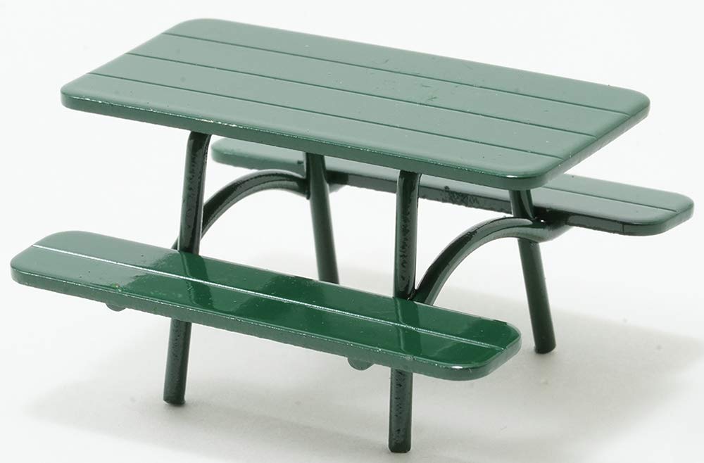 International Miniatures by Classics Dollhouse Miniature Green Picnic Table