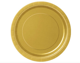 Unique Party Dishware Plate, 9", Gold