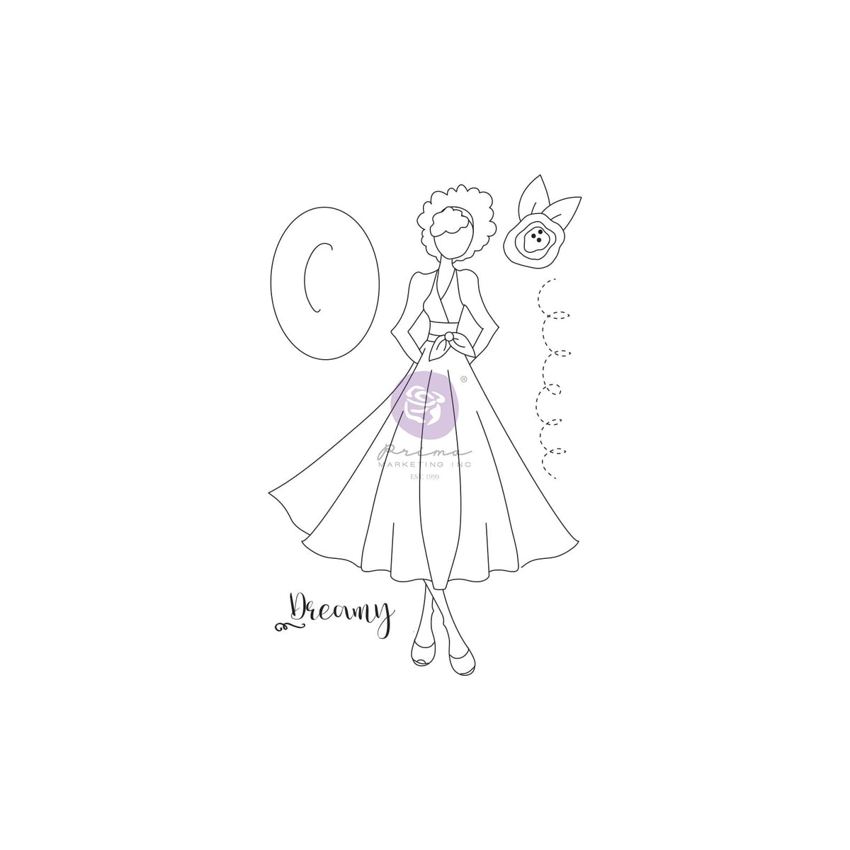 PRIMA MARKETING INC Art And Craft Supply, Julie Nutting Doll Stamp - Aisha - 5 p