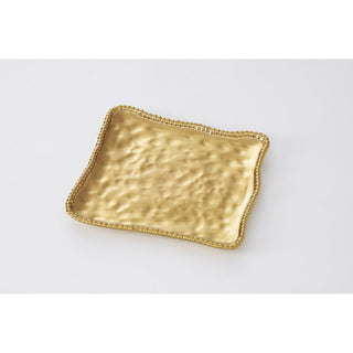 Pampa Bay Dishware Plate, 11" x 11" x 11", Square Gold
