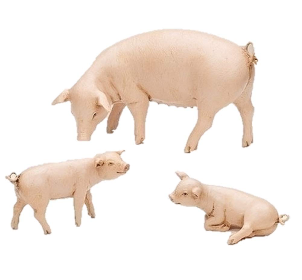 Fontanini Figurine, 7.5" Scale, Pink, Brown, Gray