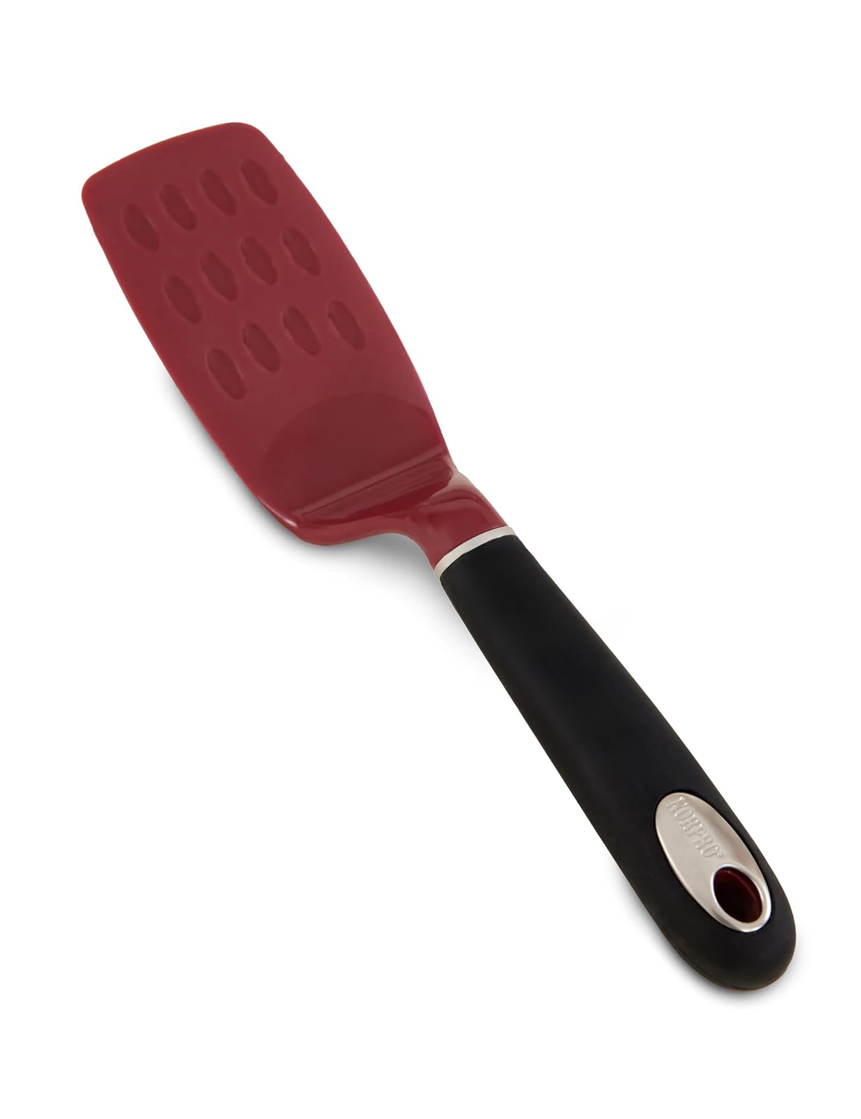 Norpro Brownie Spatula with Scalloped Blade, Red