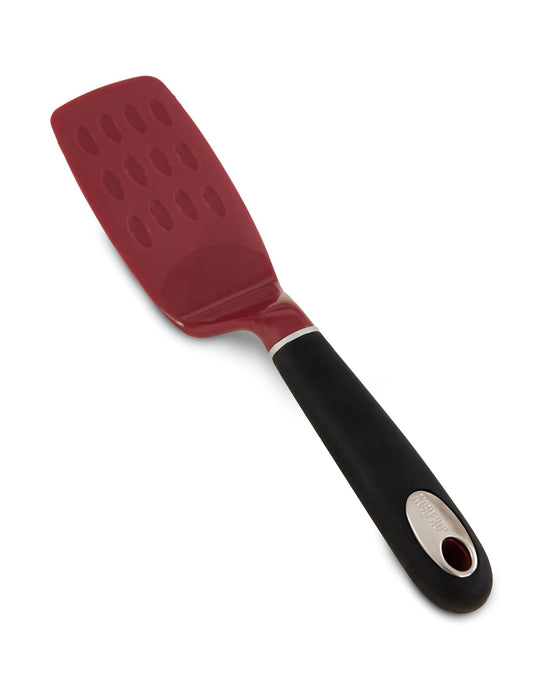 Norpro Brownie Spatula with Scalloped Blade, Red