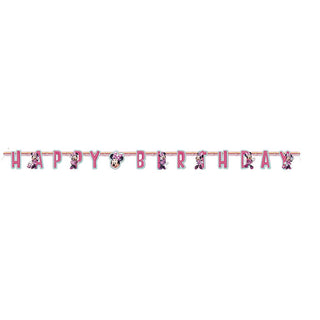 Unique Industries Disney Minnie Mouse Large Jointed Birthday Banner
