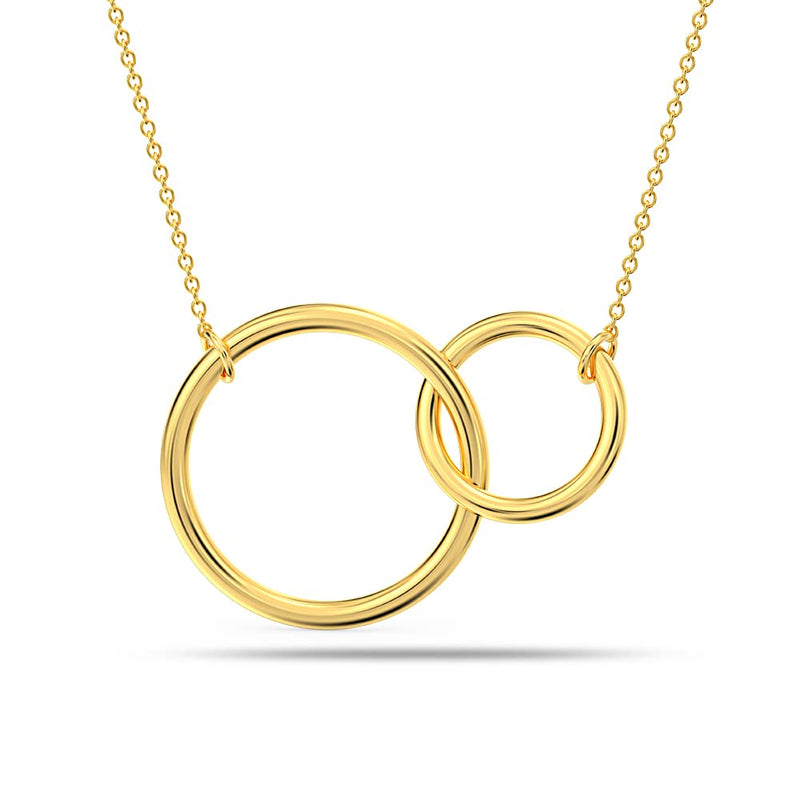 LeCalla Sterling Silver Jewelry Interlocking Infinity Double Circle Pendant Necklace for Women Teen