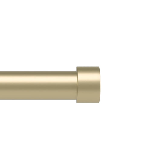 Umbra Cappa Curtain Rod  1-Inch Drapery Rod Extends from 66 to 120 Inches, Includes 2 Matching Finials, Brackets & Hardware, Brass, 66 to 120-inches