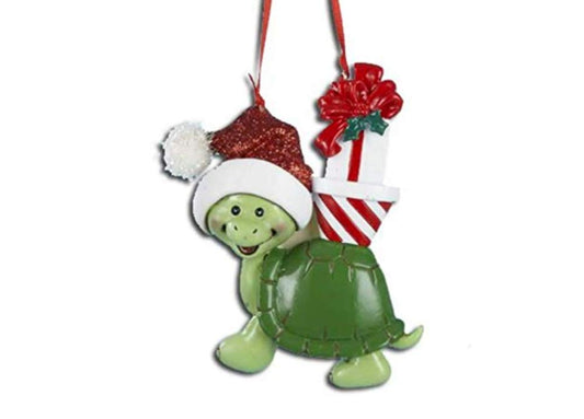 Kurt Adler Turtle Christmas Ornament for Personalization