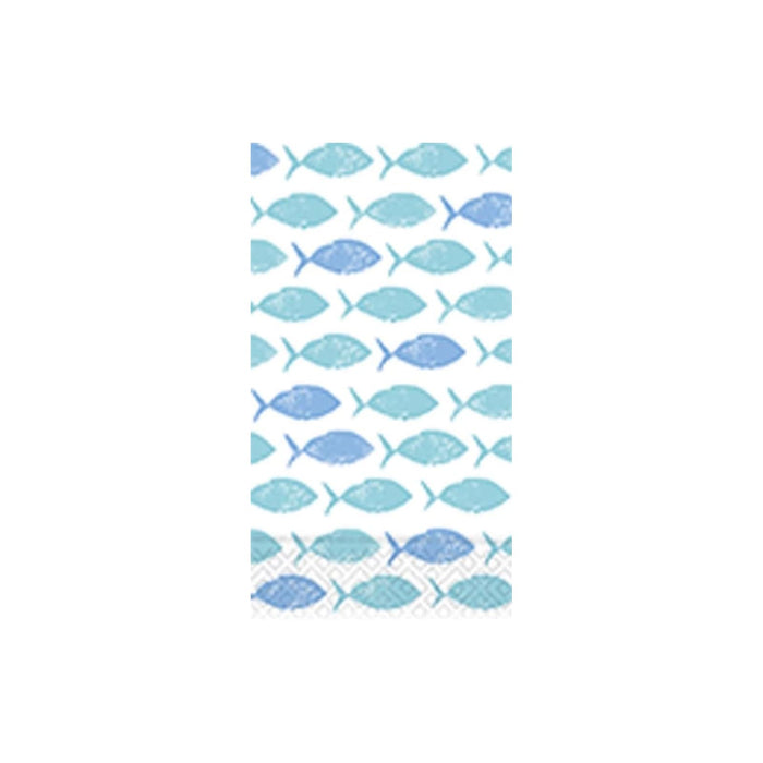 Design Design Disposable Napkin, 9" x 9", Blue and White