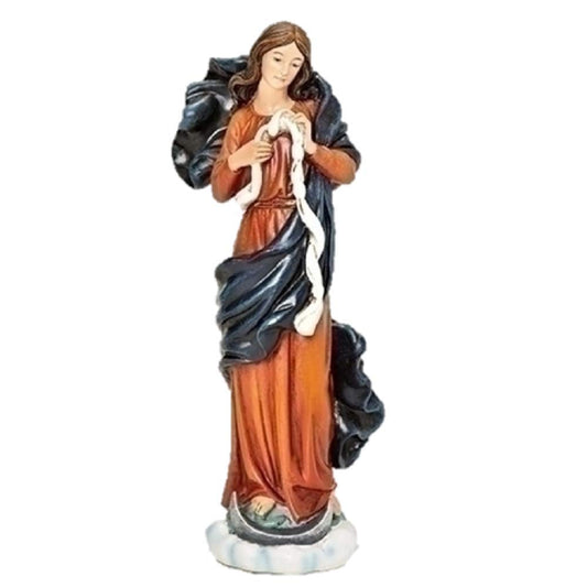 Roman Mary Undoer of Knots 7 inch Resin Stoneware Tabletop Figurine Collectible Statue