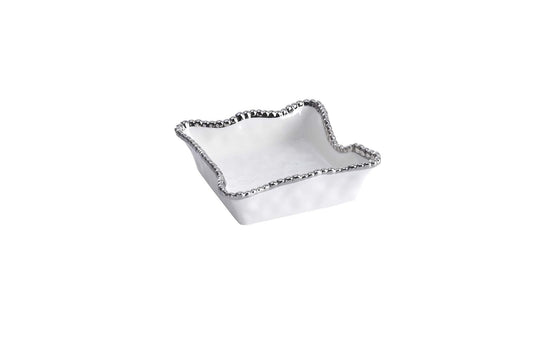 Pampa Bay Salerno Porcelain Cocktail Napkin Holder, White