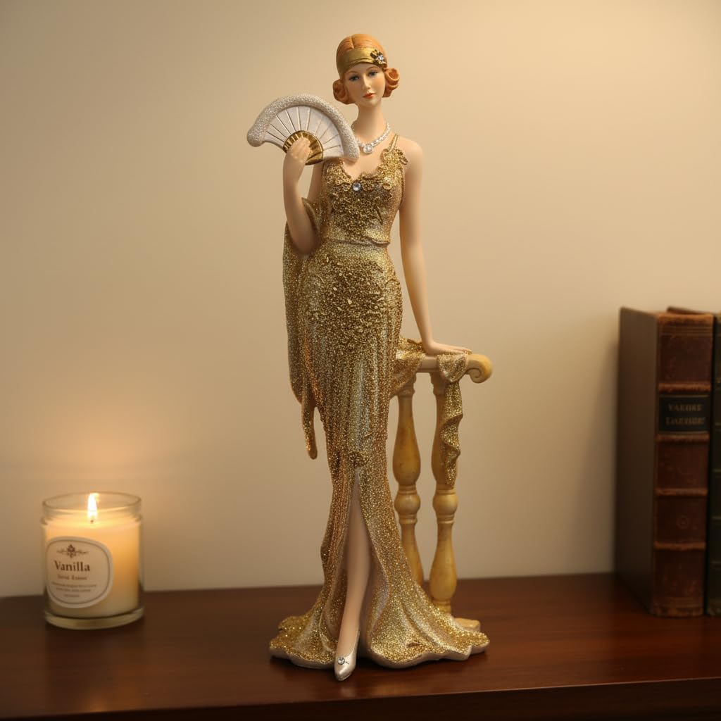 Comfy Hour 13 Inch Victorian Lady Figurine, Roaring 20s Decor
