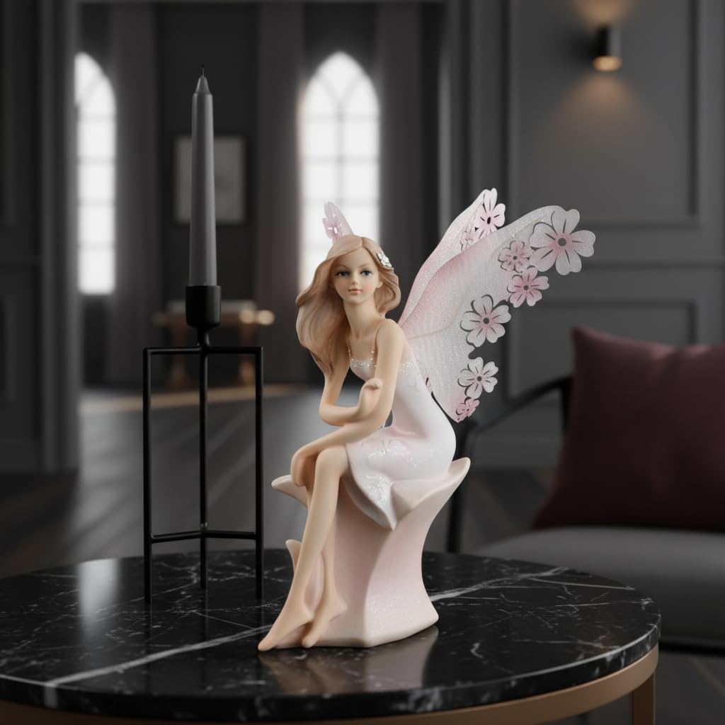 Comfy Hour 7.4 Inch Fairy Statue, Sitting Spring Fairy Figurine